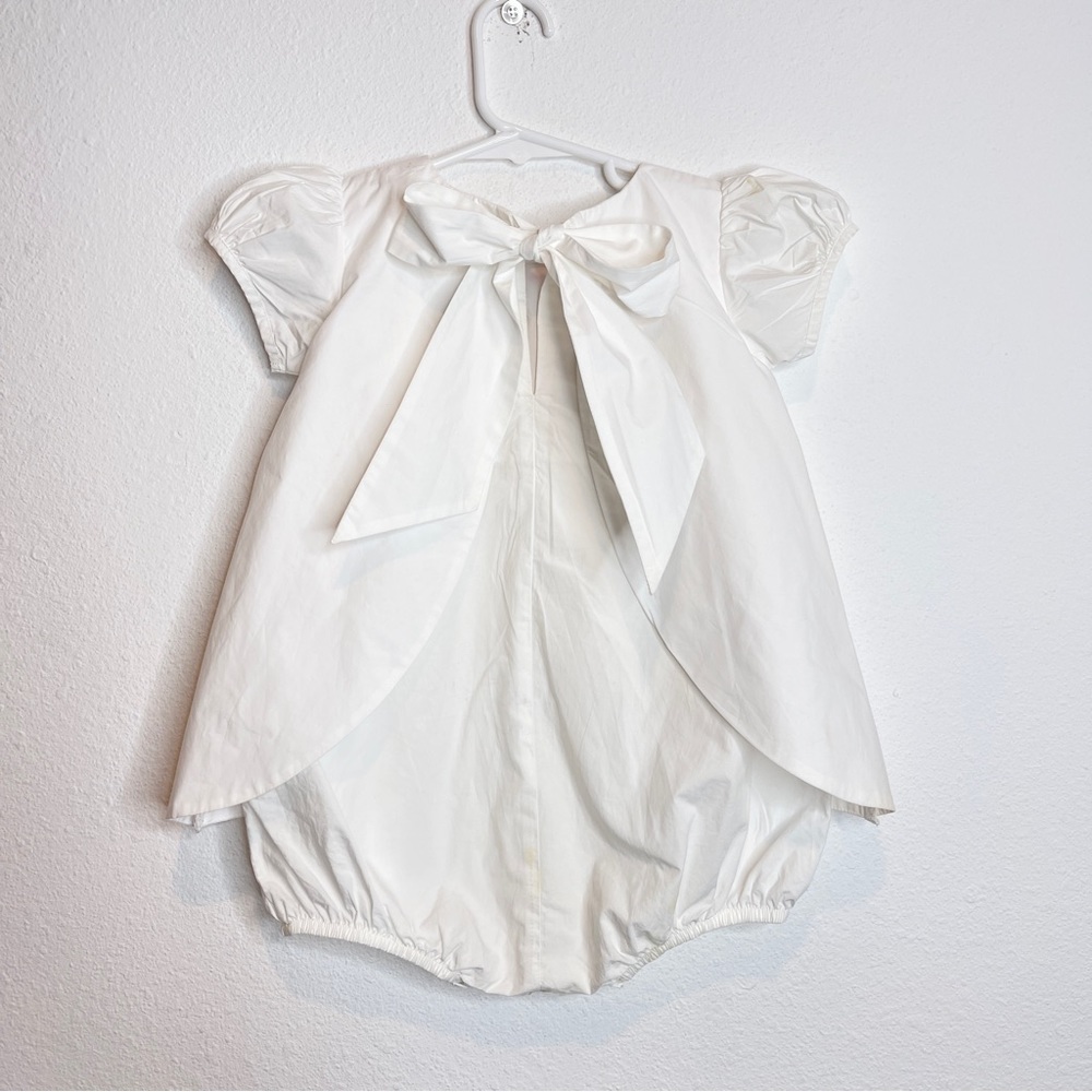 proper peony white red bow bubble christmas romper - Picture 2 of 2